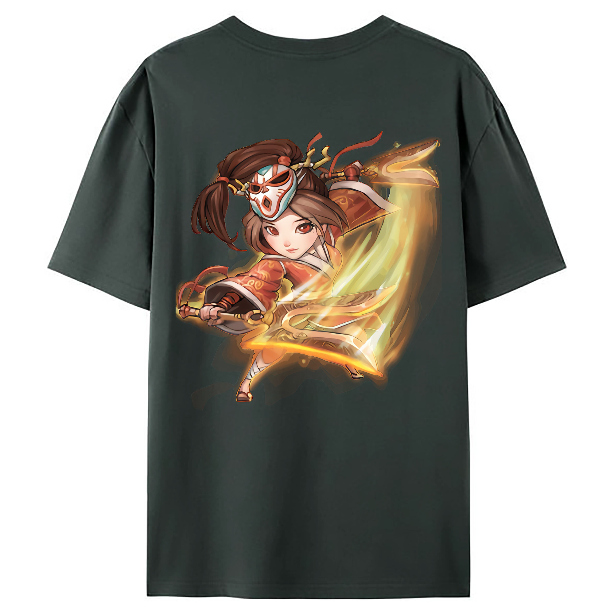 （画像用） リーグ・オブ・レジェンド League of Legends LOL 綿100％ メンズ半袖Tシャツ（バックプリント） 通気性